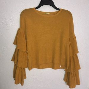Gianni Bini Ruffle Sleeve Sweater Top